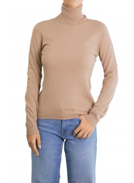 Maglioncino collo alto tinta unita